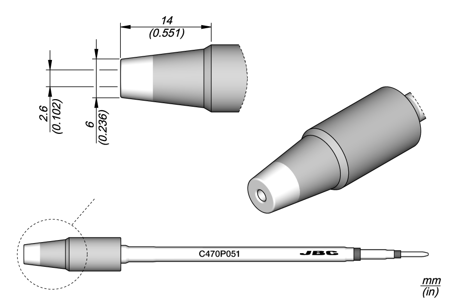 C470P051 - Pin / Connector Cartridge Ø 2.6